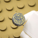 D20 1x1 Round Tile (Custom Pad Printed LEGO)