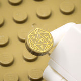 D20 1x1 Round Tile (Custom Pad Printed LEGO)