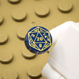 D20 1x1 Round Tile (Custom Pad Printed LEGO)