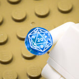 D20 1x1 Round Tile (Custom Pad Printed LEGO)