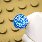 D20 1x1 Round Tile (Custom Pad Printed LEGO)