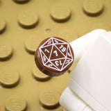 D20 1x1 Round Tile (Custom Pad Printed LEGO)