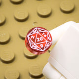 D20 1x1 Round Tile (Custom Pad Printed LEGO)
