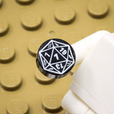 D20 1x1 Round Tile (Custom Pad Printed LEGO)
