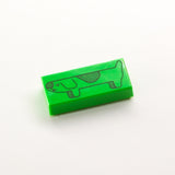 Long Dog 1x2 Tile (Custom Pad Printed LEGO)