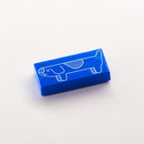 Long Dog 1x2 Tile (Custom Pad Printed LEGO)
