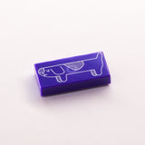 Long Dog 1x2 Tile (Custom Pad Printed LEGO)