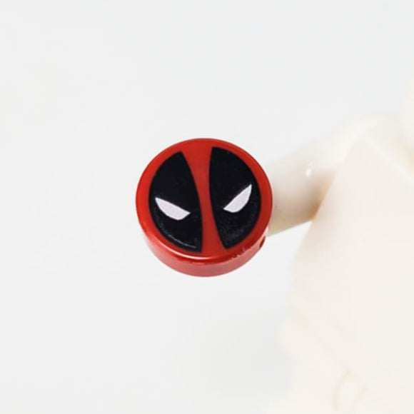 Deadpool 1x1 Round Tile (Custom Pad Printed LEGO)