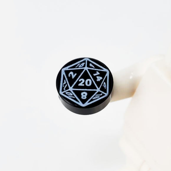 D20 1x1 Round Tile (Custom Pad Printed LEGO)
