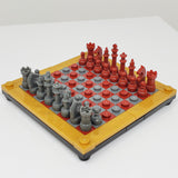 Complete Chess Set with Standard Board and Brick Separator