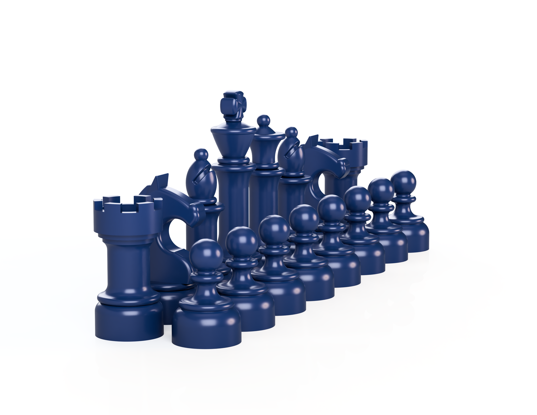 Chess Set Color Chess Color Set - Dark Blue – Brick Mini