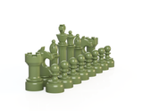 Chess Color Set - Olive Green